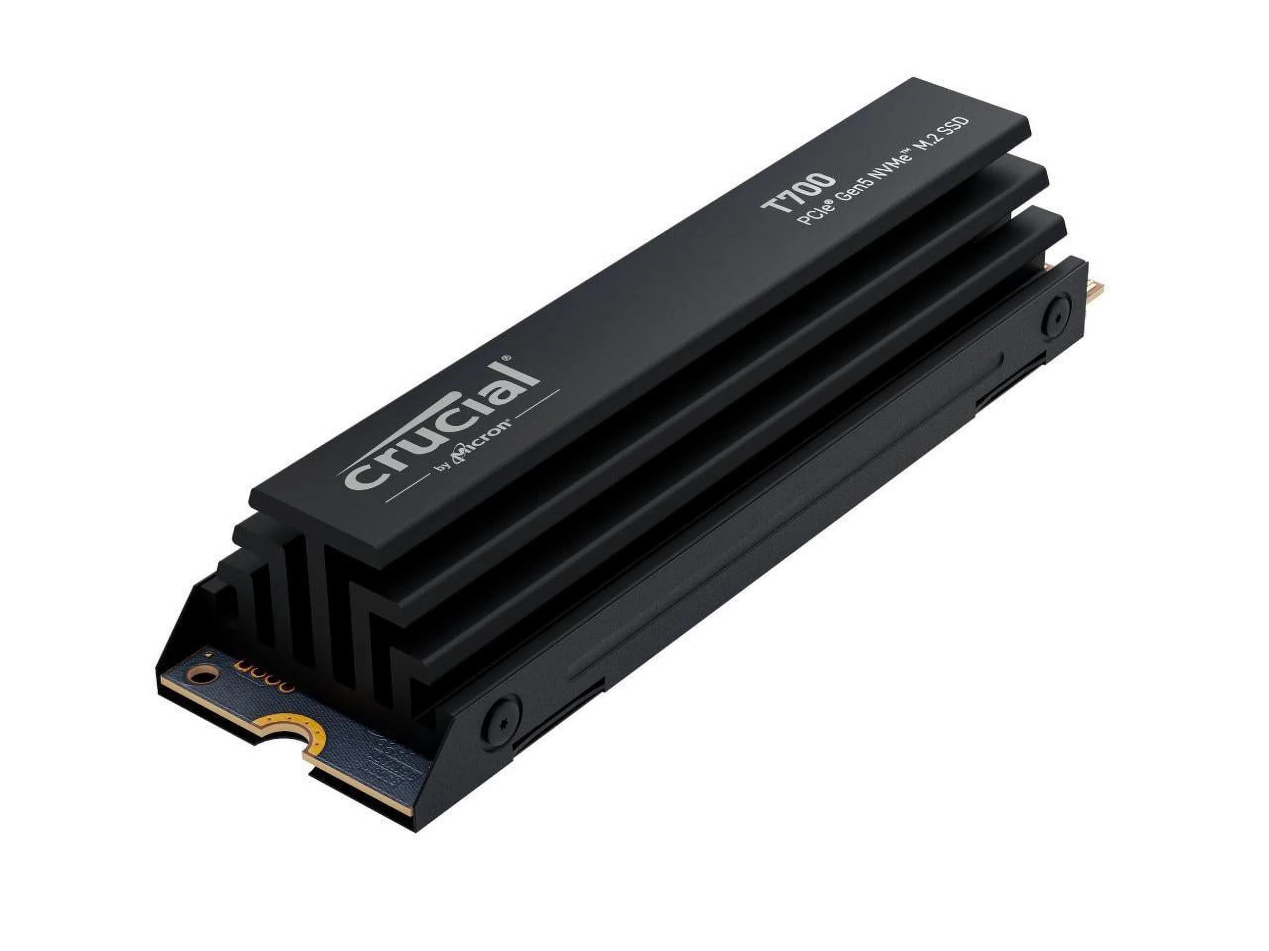 Crucial T700 GEN5 NVME SSD M.2 2280 W/ Heatsink 2TB PCI-Express 5.0 x4 TLC NAND Internal Solid State Drive H30229