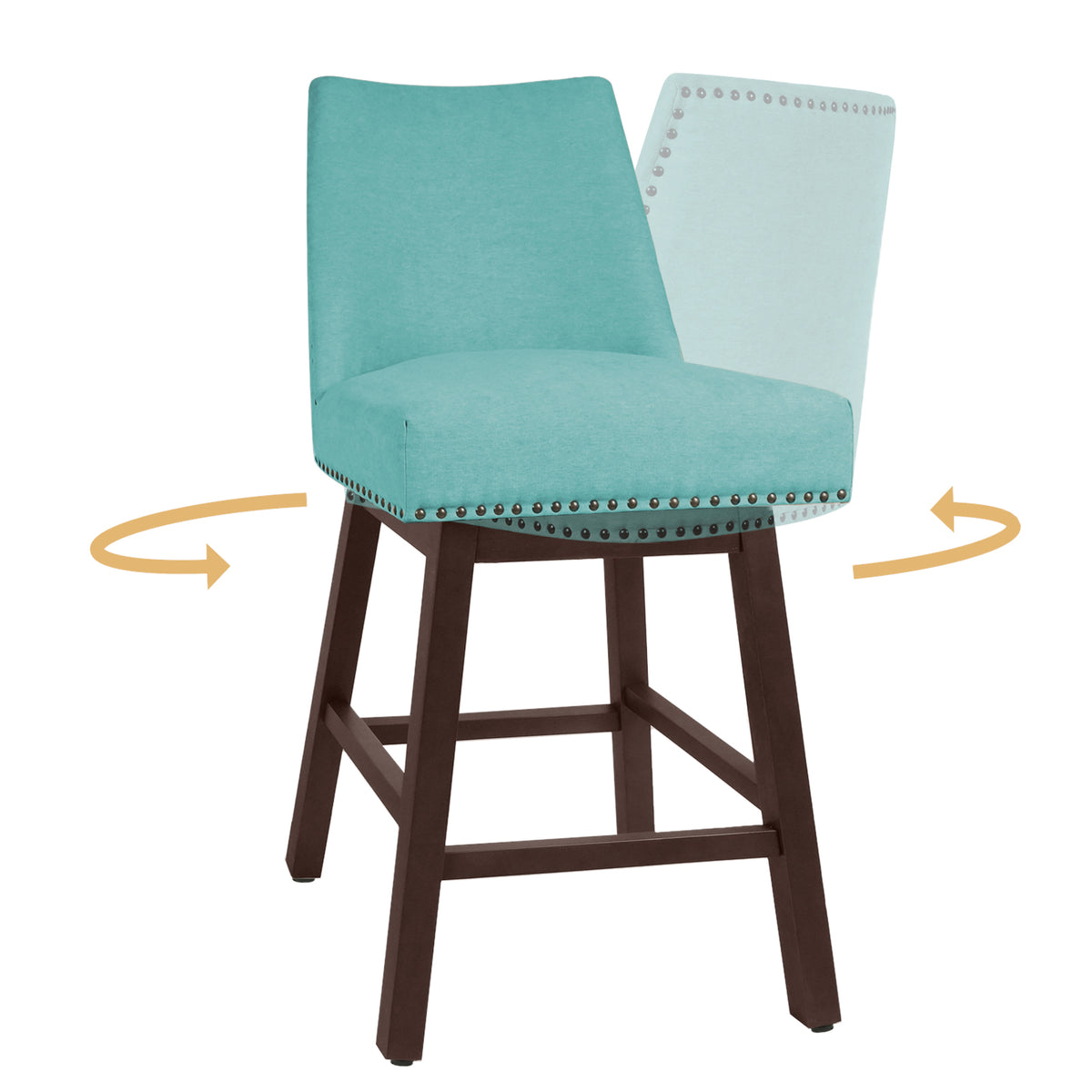 Tiffany Swivel Upholstered Bar Stools Set of 2 S5127