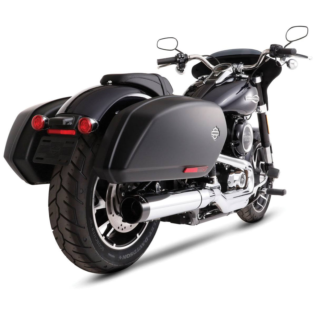 Chrome Slip-On Muffler with Black End Cap R10282