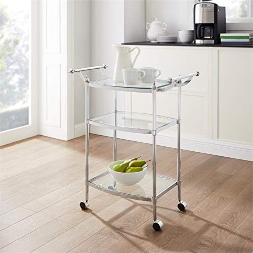 Metal Bar Cart in Chrome V31722