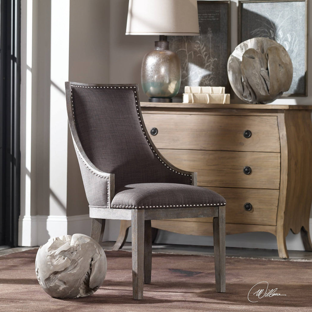 Charcoal Gray Accent Chair O358694