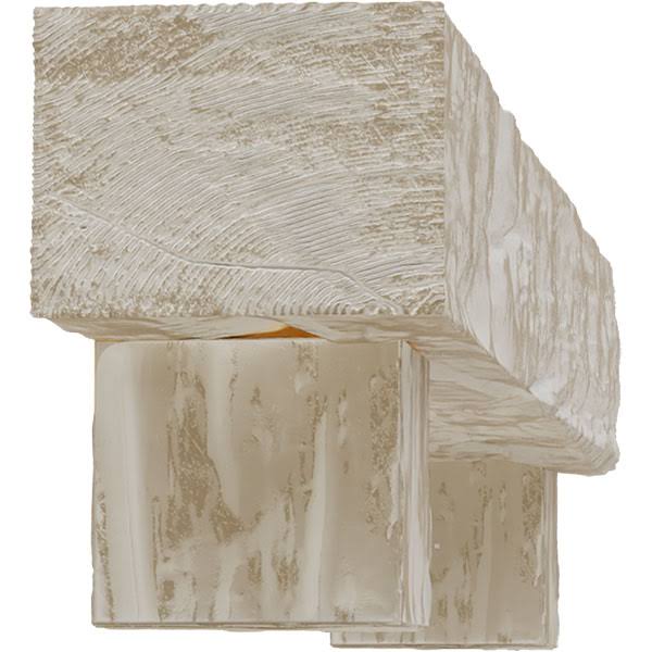 White Washed Faux Wood Fireplace Mantel Kit with Corbels T44323
