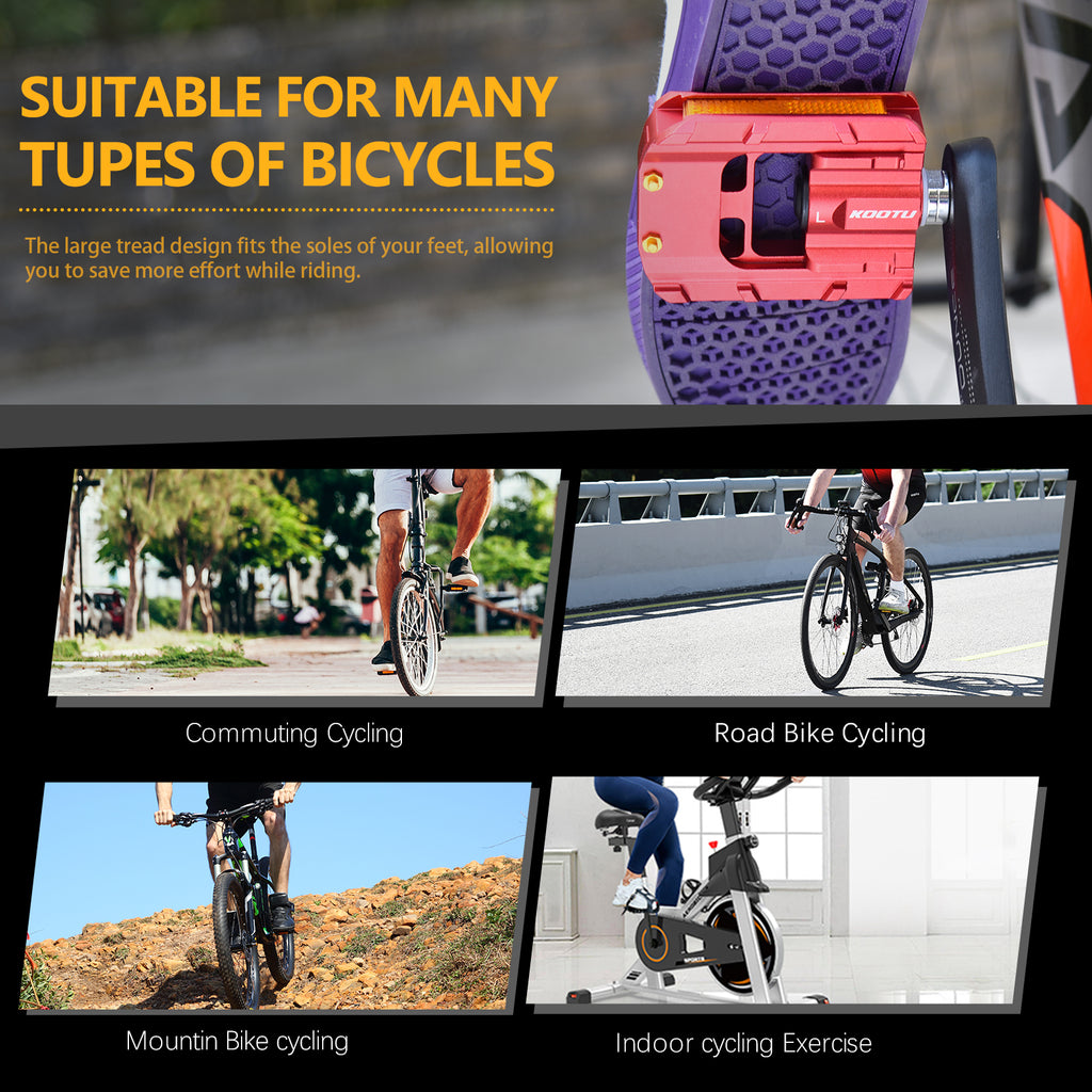 9/16 Inch Aluminum Non-Slip Folding Bike Pedals H5197