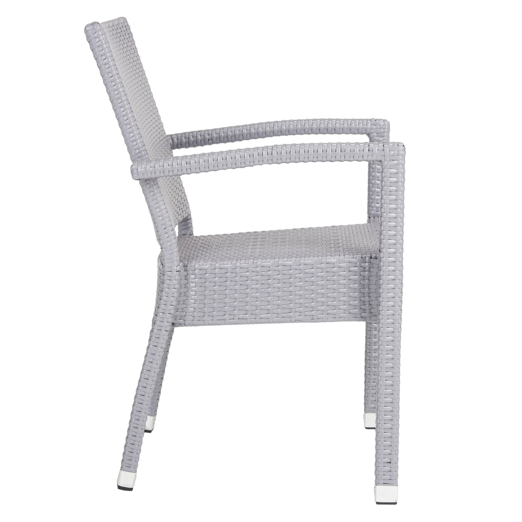 Stacking Arm Chair Grey Set of 2 K529652