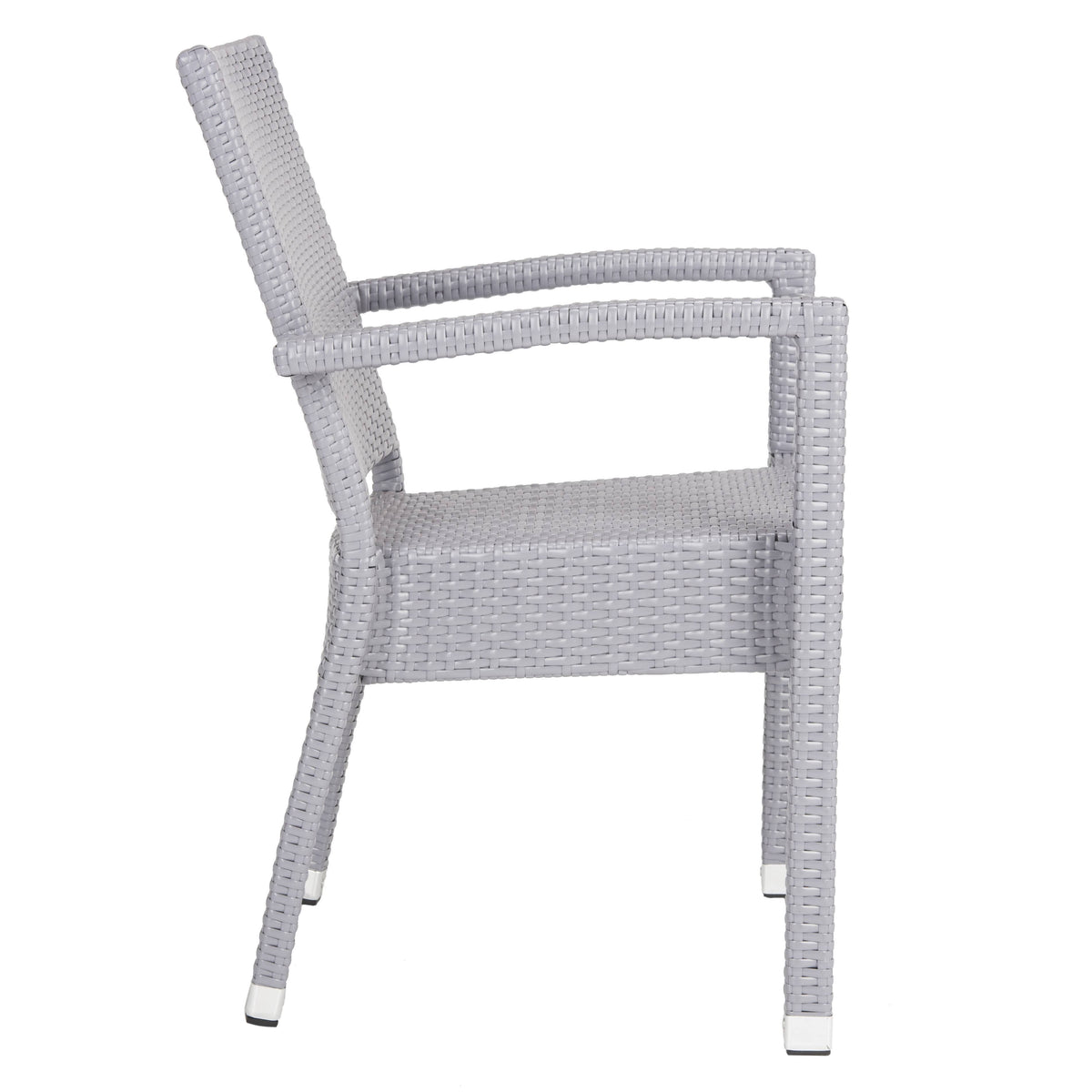 Stacking Arm Chair Grey Set of 2 K529652