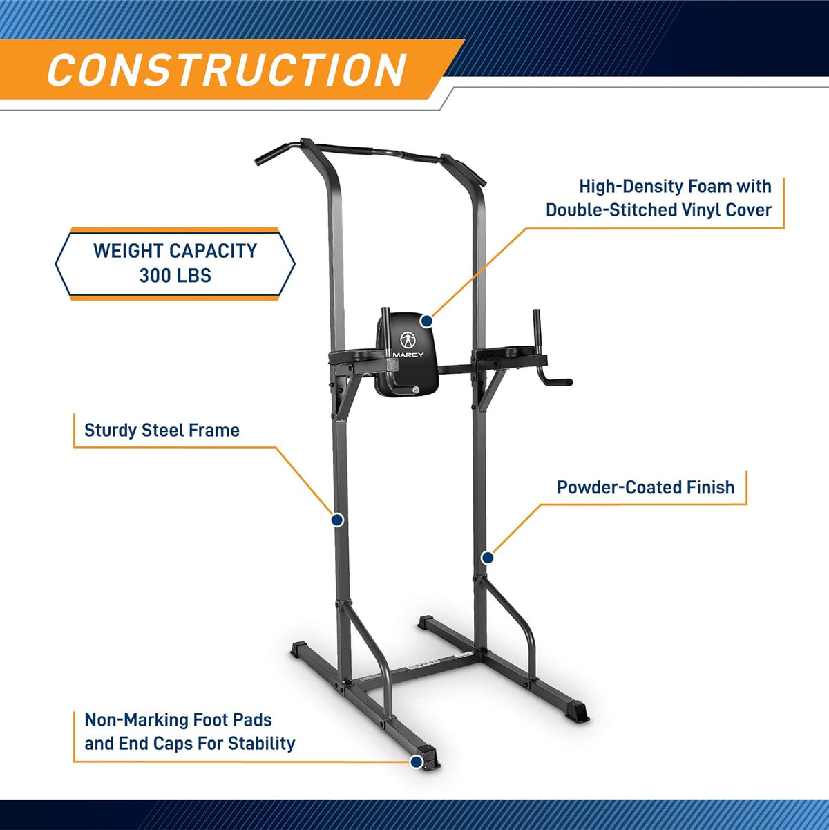 Black Pull Up & Dip Station B184