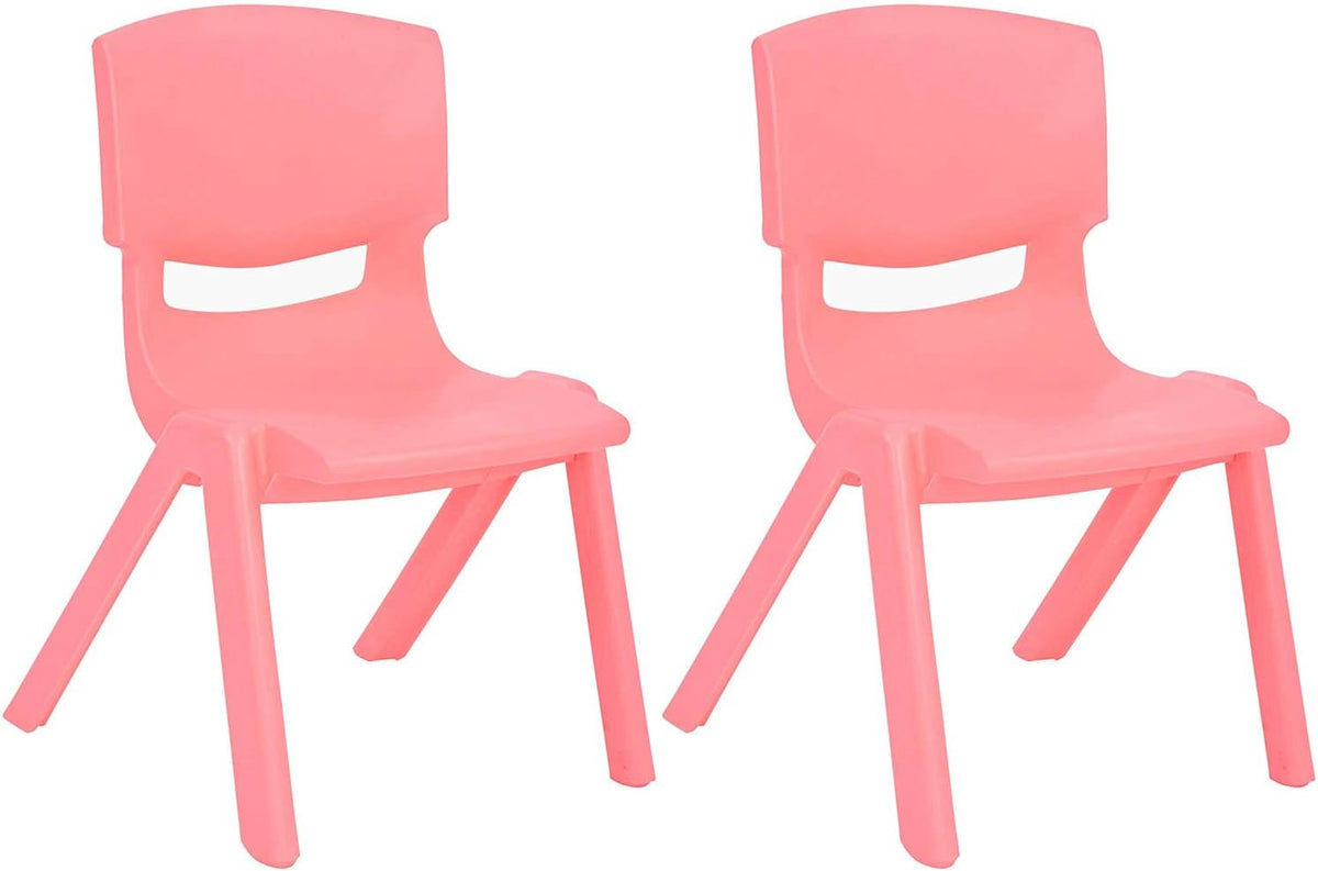 Yellow Stackable Plastic Kids Learning Chairs, 2-Pack U6528