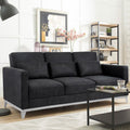 Smoke Gray Fabric Sofa Sleeper L6280