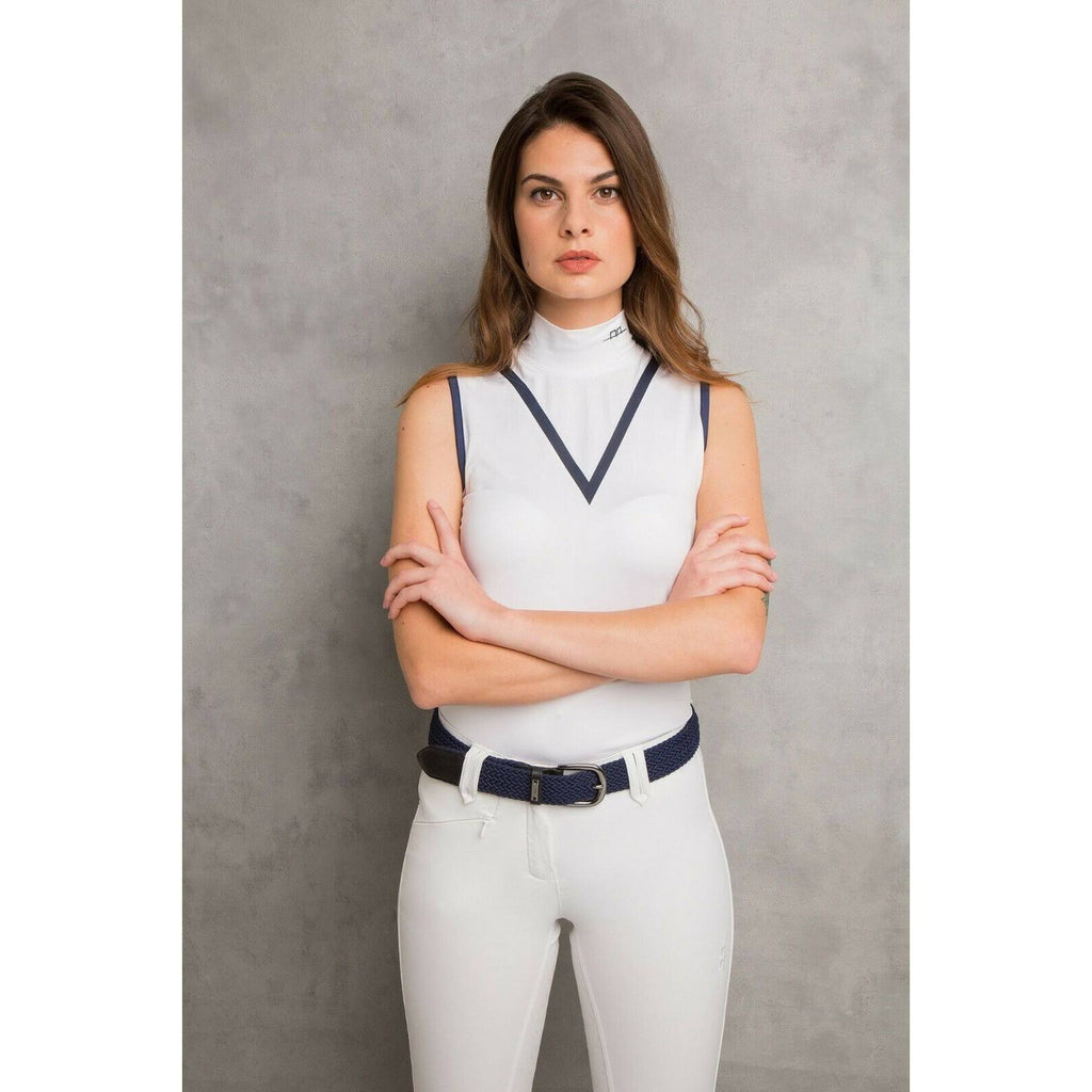 White Sleeveless Technical Top V61084