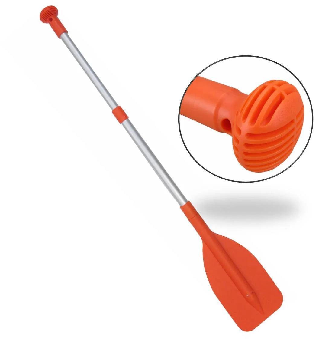 Mini Telescopic Emergency Boat Kayak Paddle Set of 2 Orange S4600