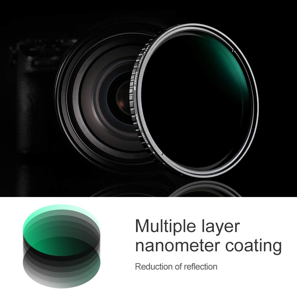 67mm Fader ND Filter Variable ND2 to ND32 for Camera Lens, Pack of 2 Y419097