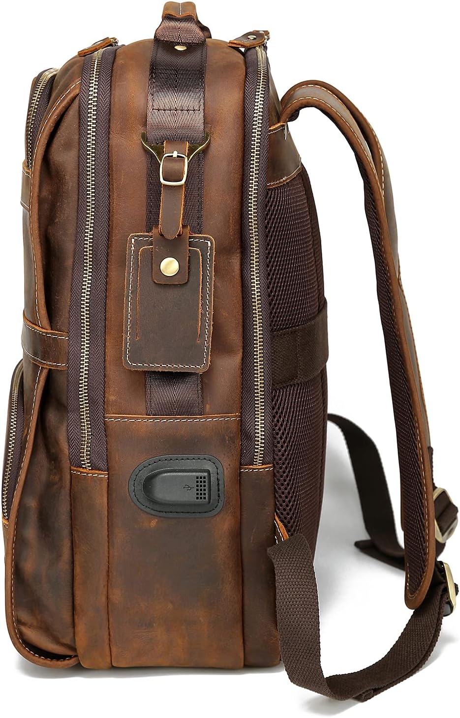 Vintage Genuine Leather Laptop Backpack U395