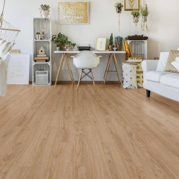 6 in. x 48 in. Rainier Cherry Glue Down Vinyl Plank Flooring (36 Sq. ft. / Case) A147