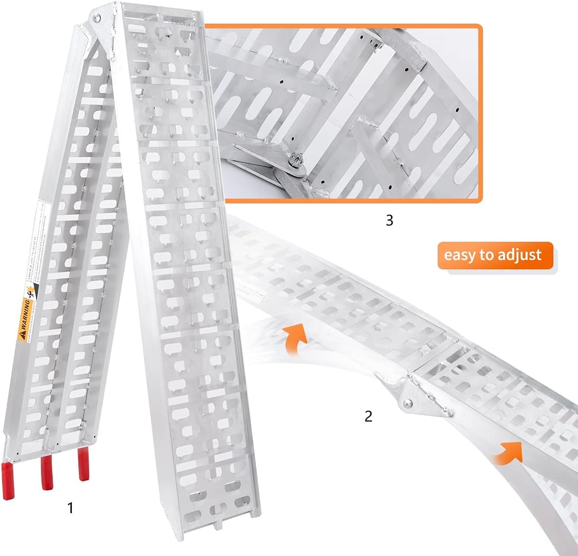 7.5 FT Aluminum ATV Ramps 1500 Lbs Capacity 2PC J130