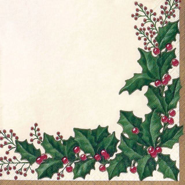 Winter Holly Luncheon Napkin (Case of 12) T86537