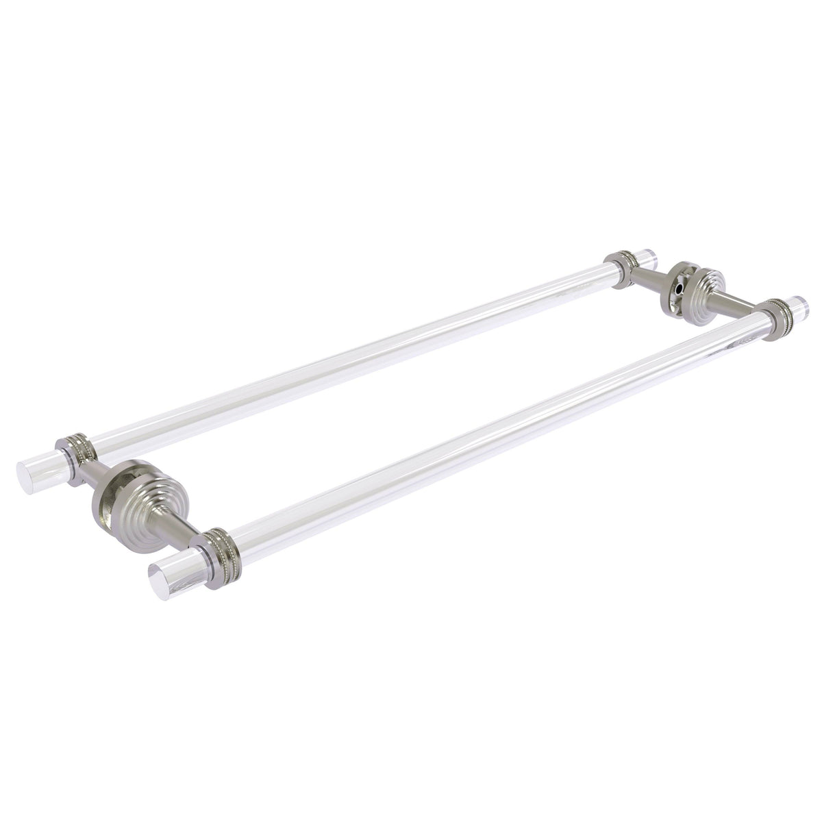 24 in. Back to Back Shower Door Towel Bar Satin Nickel J85272