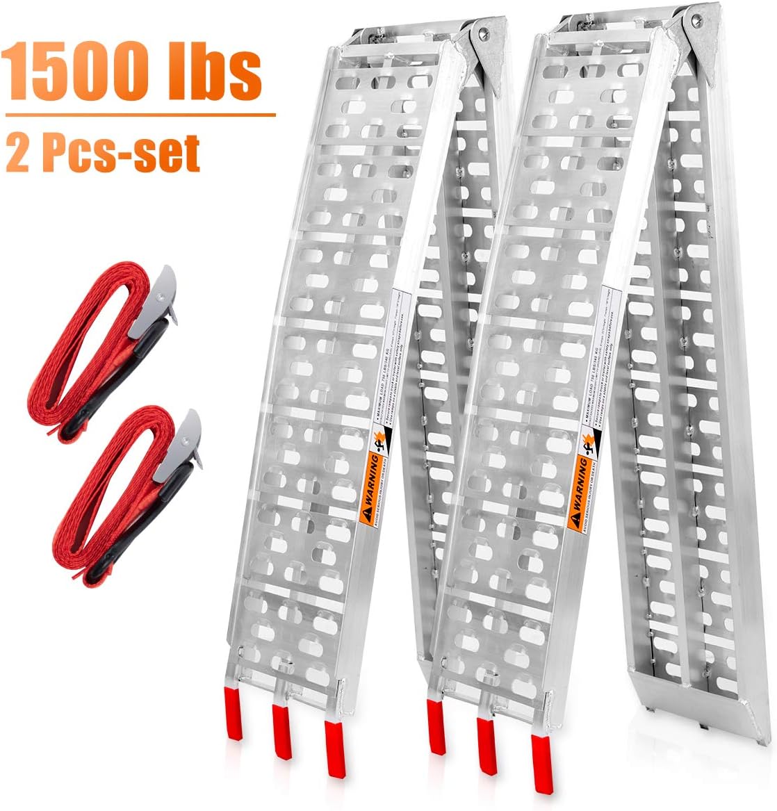 7.5 FT Aluminum ATV Ramps 1500 Lbs Capacity 2PC J130