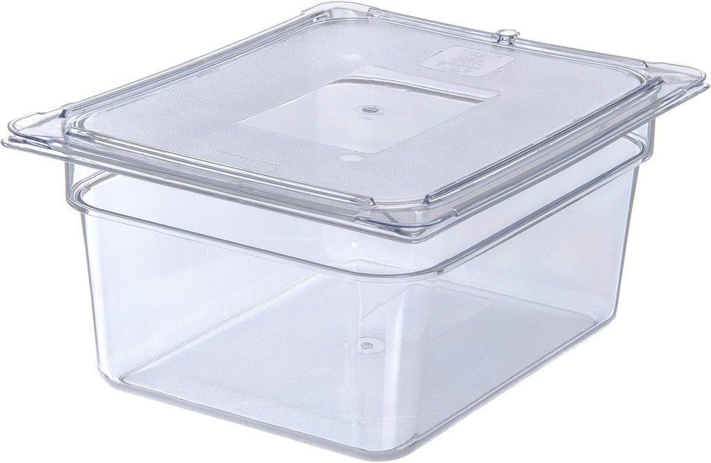 Polycarbonate Half-Size Food Pan, 7.7 qt, Clear, Case of 6 Z96932