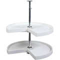 White 2-Shelf Pie Cut Door Mount Lazy Susan Cabinet Organizer V215123