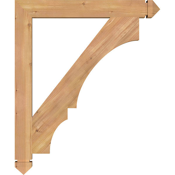 3 1/2x22W x 30x22D x 36x22H Western Red Cedar Bracket X2913