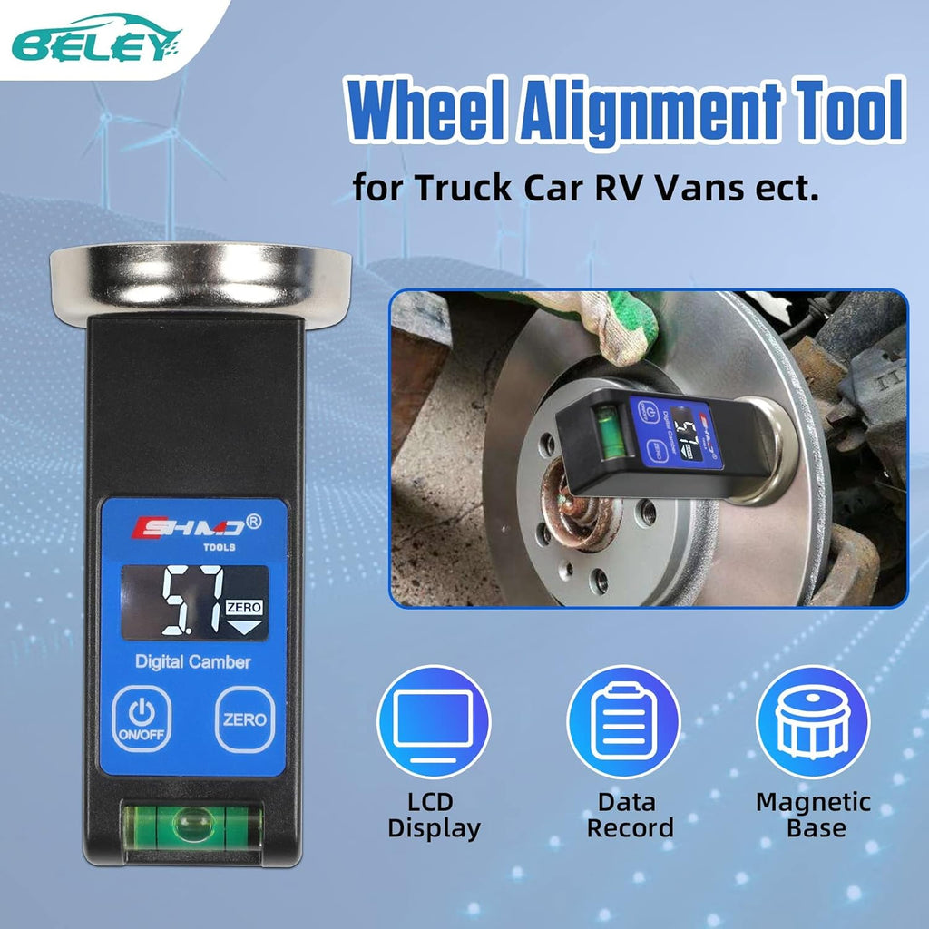 Digital Caster Camber Gauge Magnetic LCD Wheel Alignment Tool Kit X456576