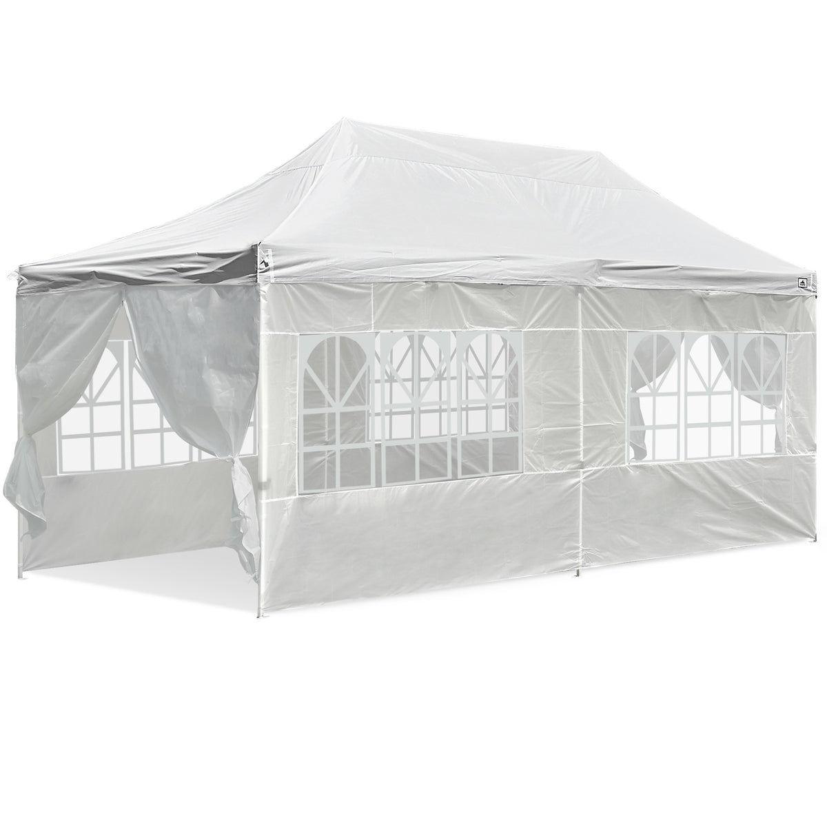White 10x20ft Pop Up Gazebo with 4 Sidewalls S95136