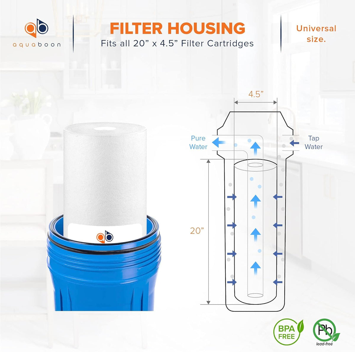 5 Micron 20 Sediment Water Filter Replacement Cartridge, 10 Pack K78043