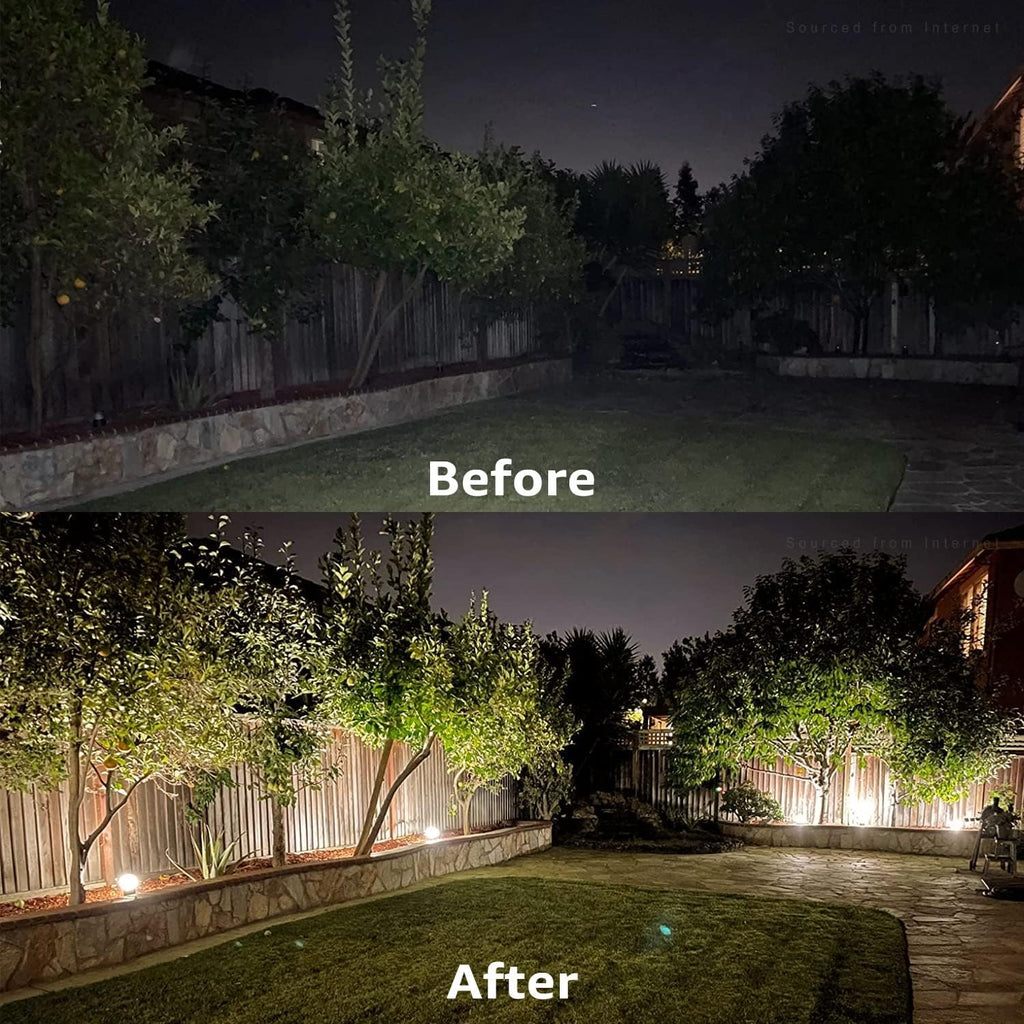 8-Pack Low Voltage LED Landscape Pathway Lights, Die-cast Aluminum, 3000K Warm White L57789