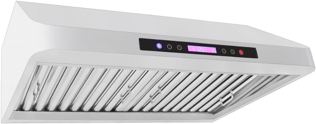 Under Cabinet Wall Mount Range Hood 900 CFM Stainless Steel Baffle Filters U830854