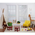 White Cordless Faux Wood Blind 26.5 x 48 J33021