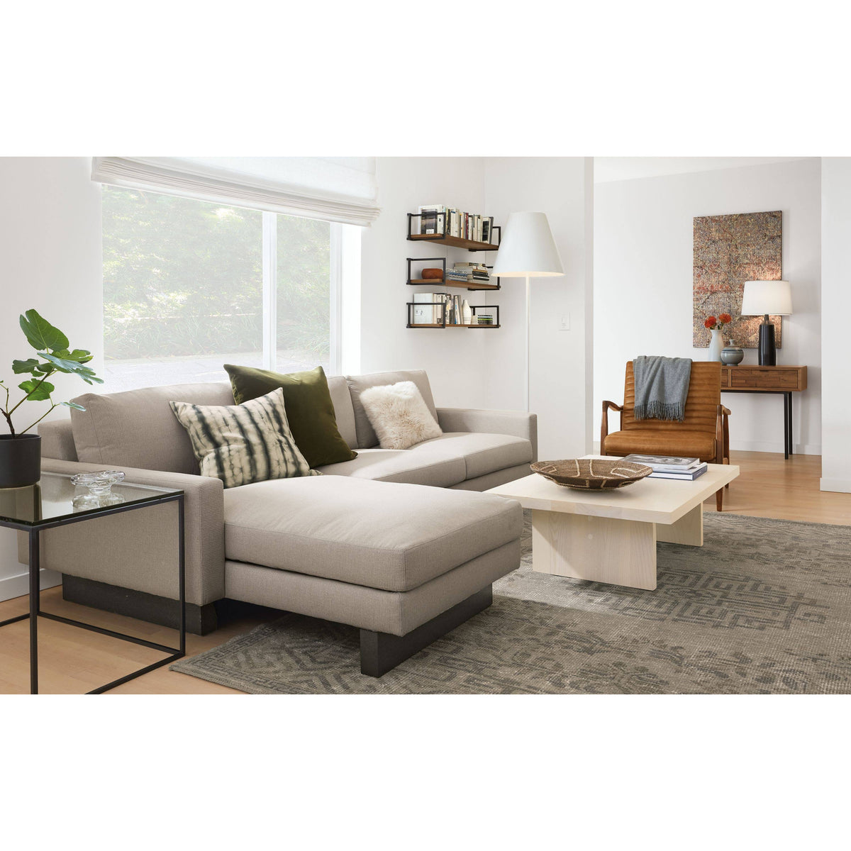 White Venatino Marble Top End Table I3798