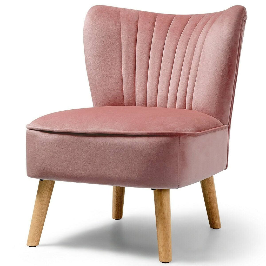 Green Velvet Armless Accent Chair L798