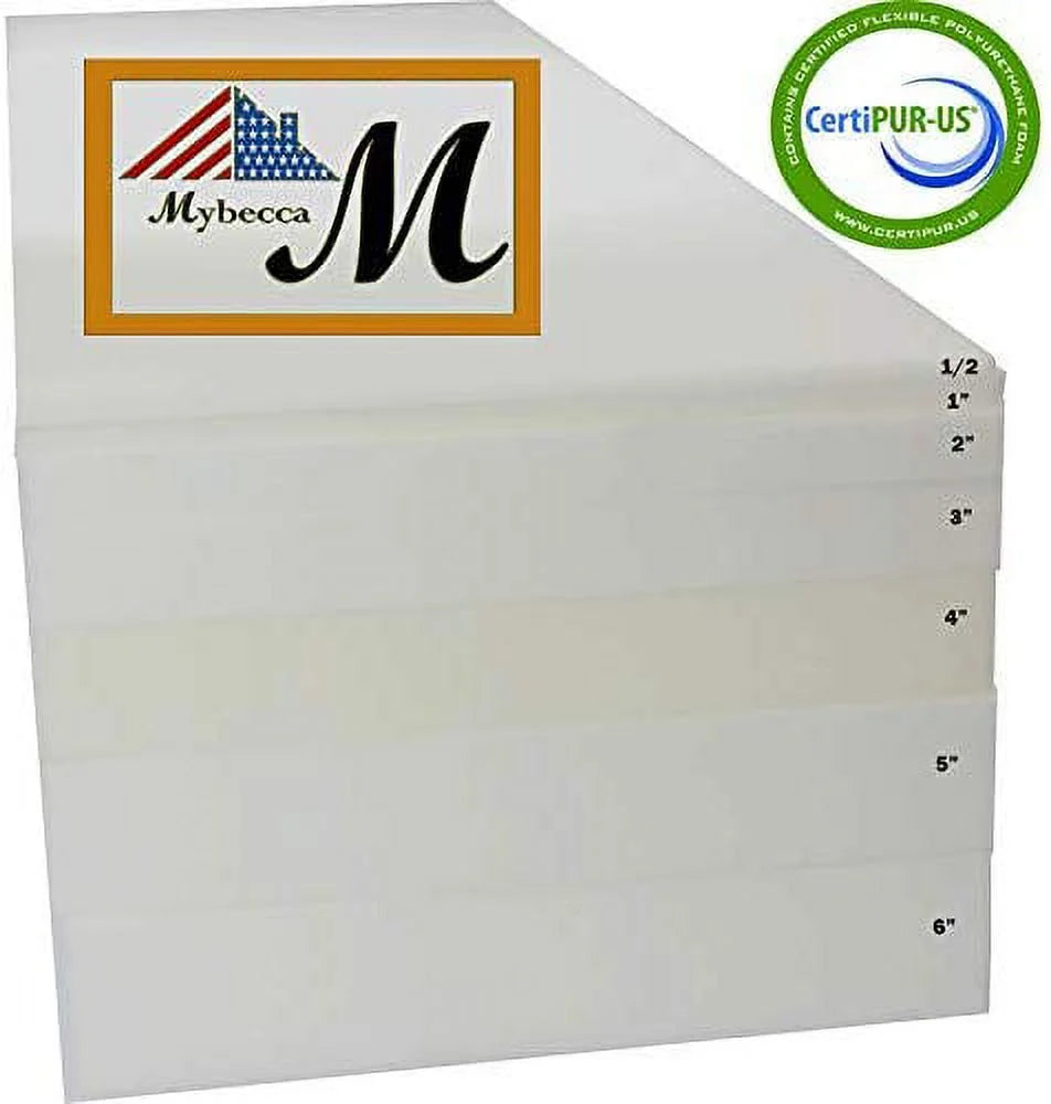 High Density 4" H x 24" W x 72" L Upholstery Foam L578