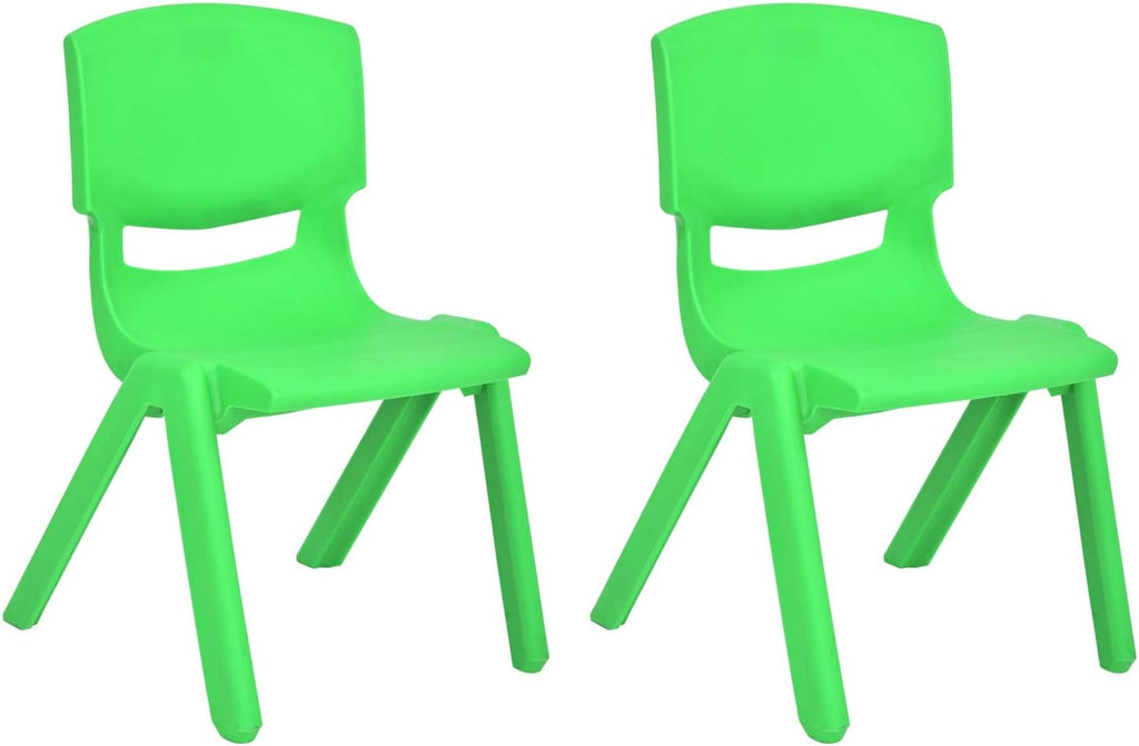 Yellow Stackable Plastic Kids Learning Chairs, 2-Pack U6528