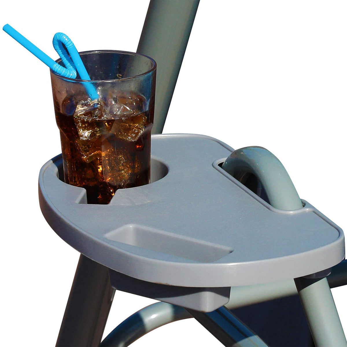 Blue 3 Person Glider Swing Hammock Chair with Utility Tray & Canopy B86381