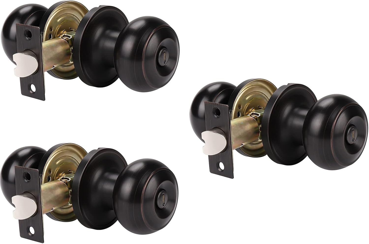 (5 Pack) Oil Rubbed Bronze Passage Door Knob C218729
