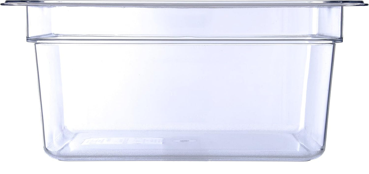 Polycarbonate Half-Size Food Pan, 7.7 qt, Clear, Case of 6 Z96932