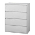 4 Drawer Steel Lateral File Cabinet Light Gray H10559