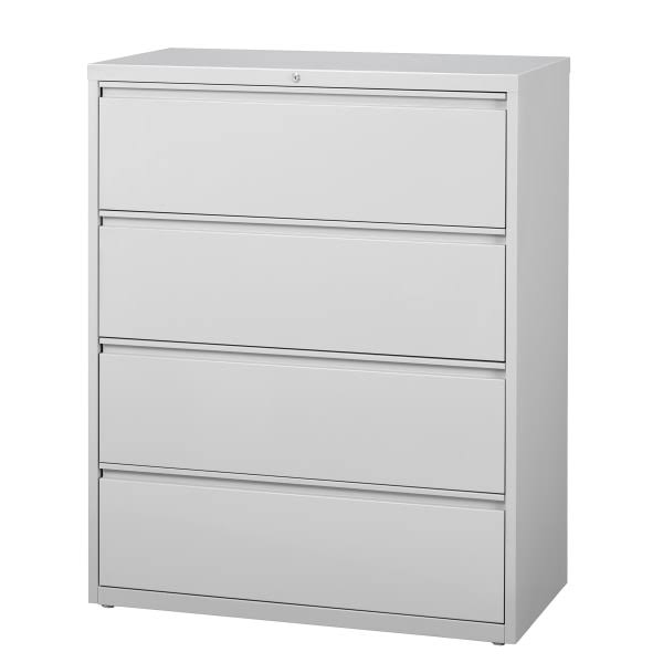 4 Drawer Steel Lateral File Cabinet Light Gray H10559