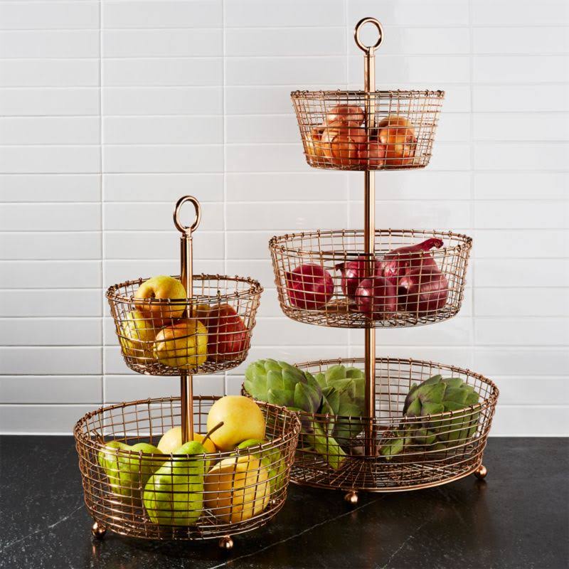 3-Tier Copper Fruit Basket N24817