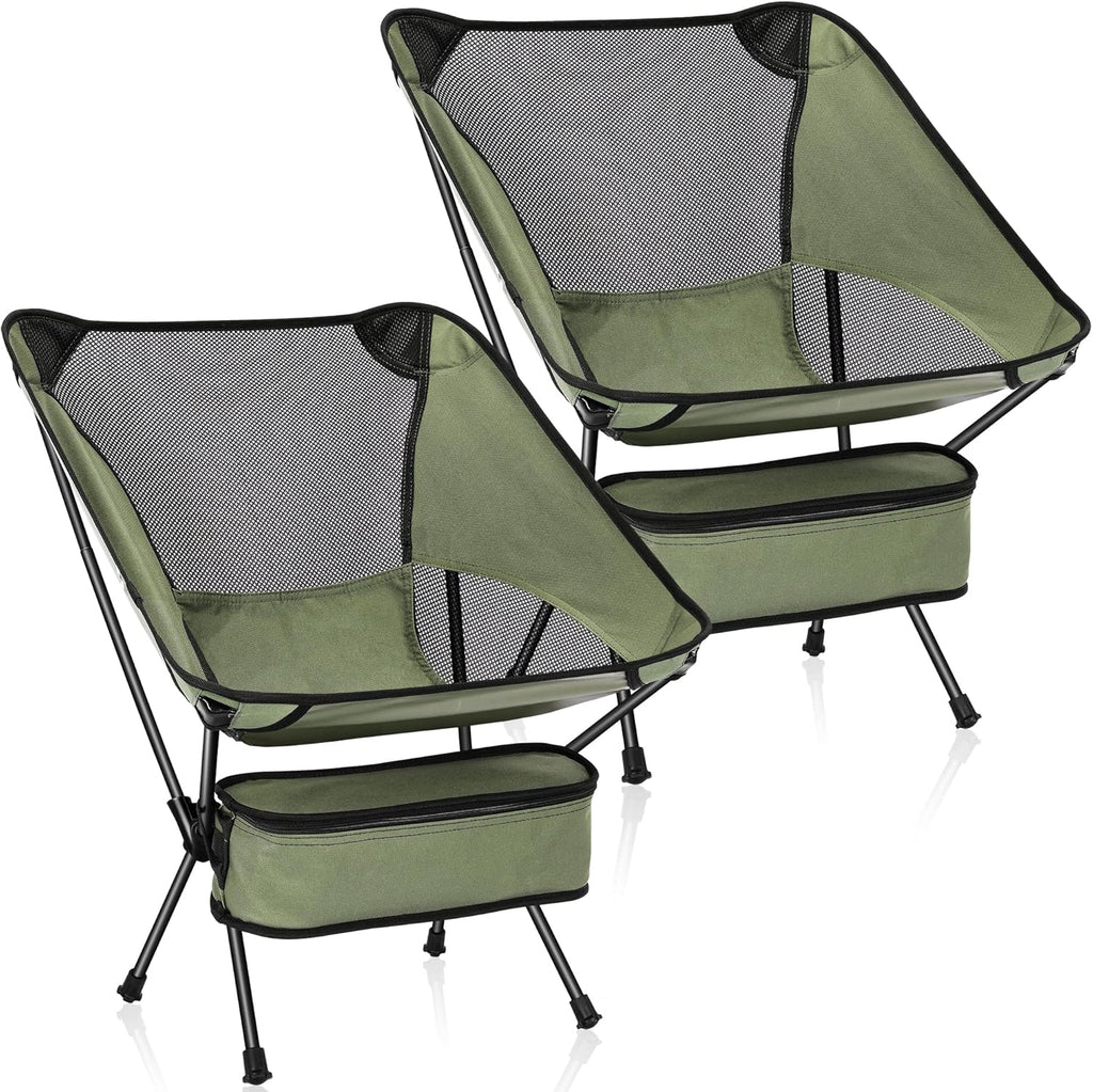 2 Pack Ultralight Portable Folding Camping Chair with Carry Bag Q564