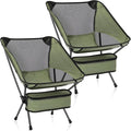2 Pack Ultralight Portable Folding Camping Chair with Carry Bag Q564