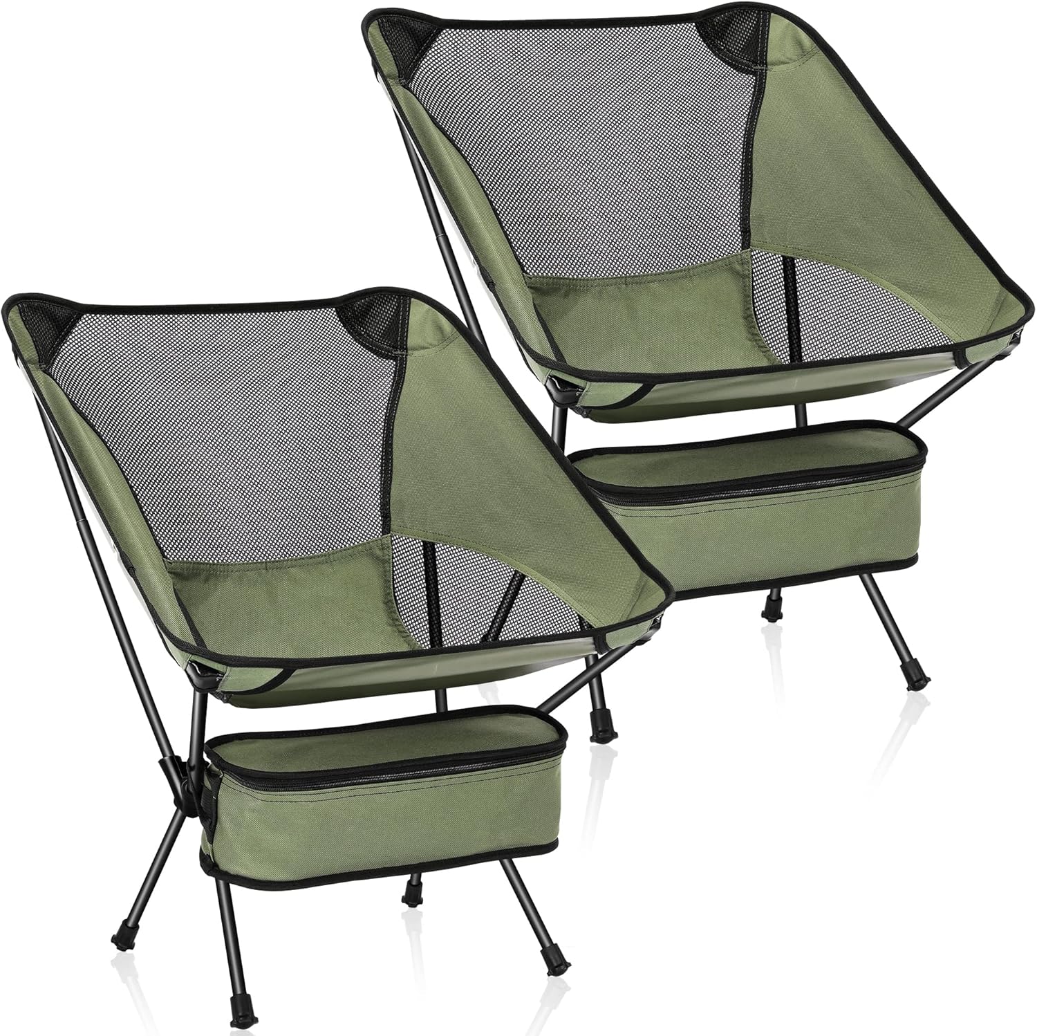 2 Pack Ultralight Portable Folding Camping Chair with Carry Bag Q564