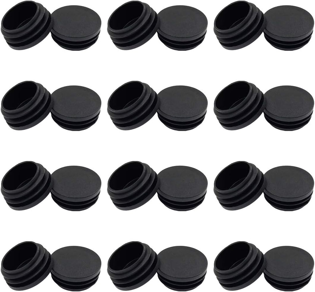 20PCS 12.5mm Round Black Plastic End Cap P3675