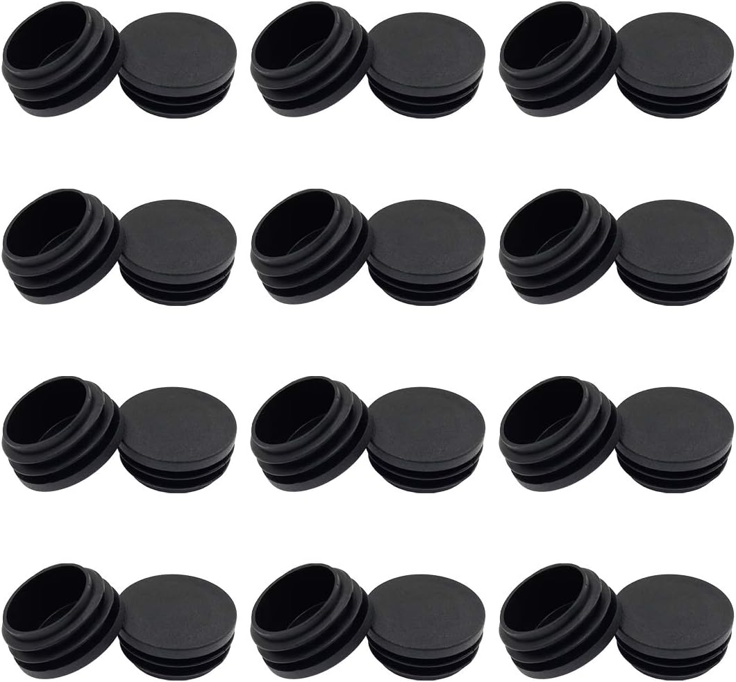 20PCS 12.5mm Round Black Plastic End Cap P3675