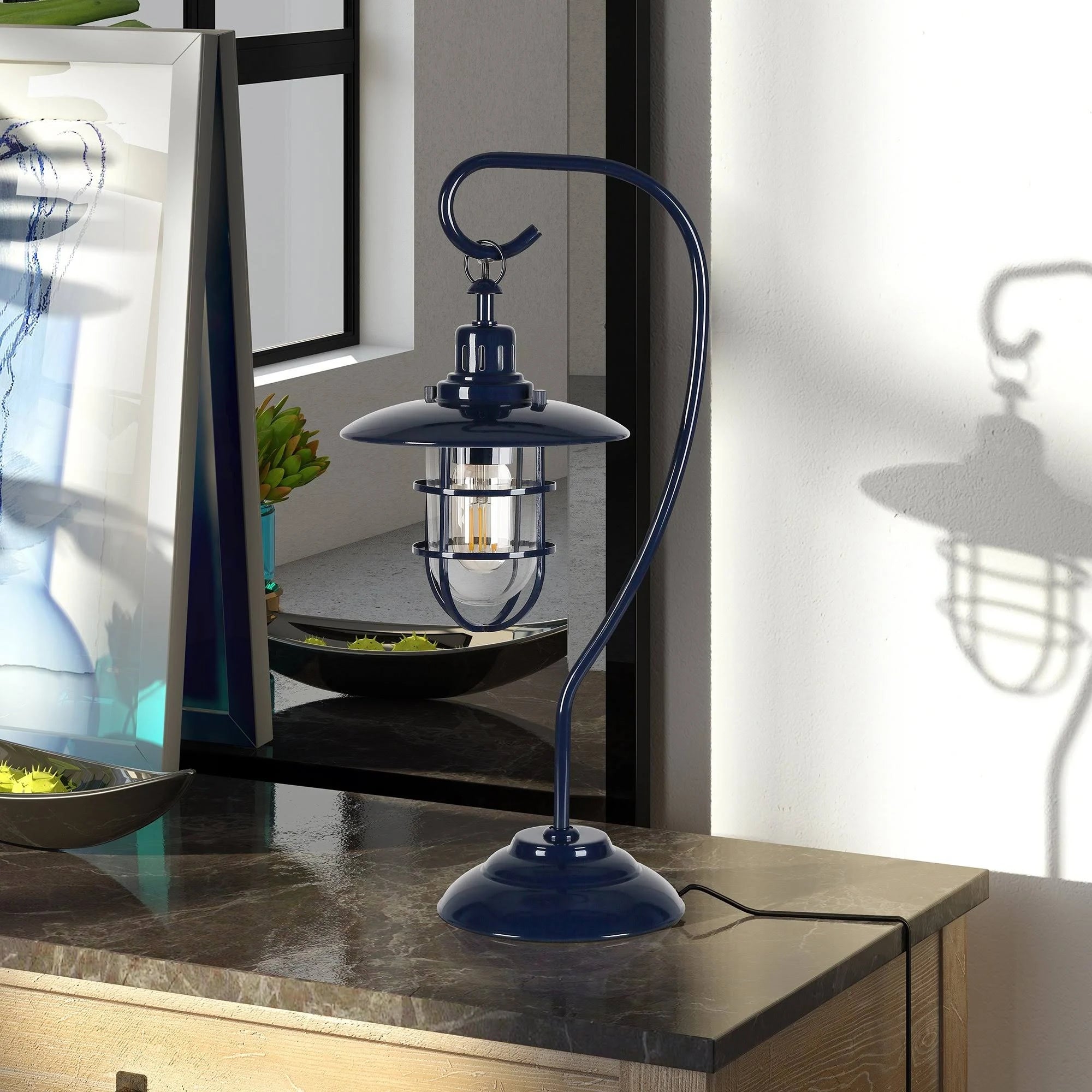 Blackened Bronze Nautical Lantern Lamp V789