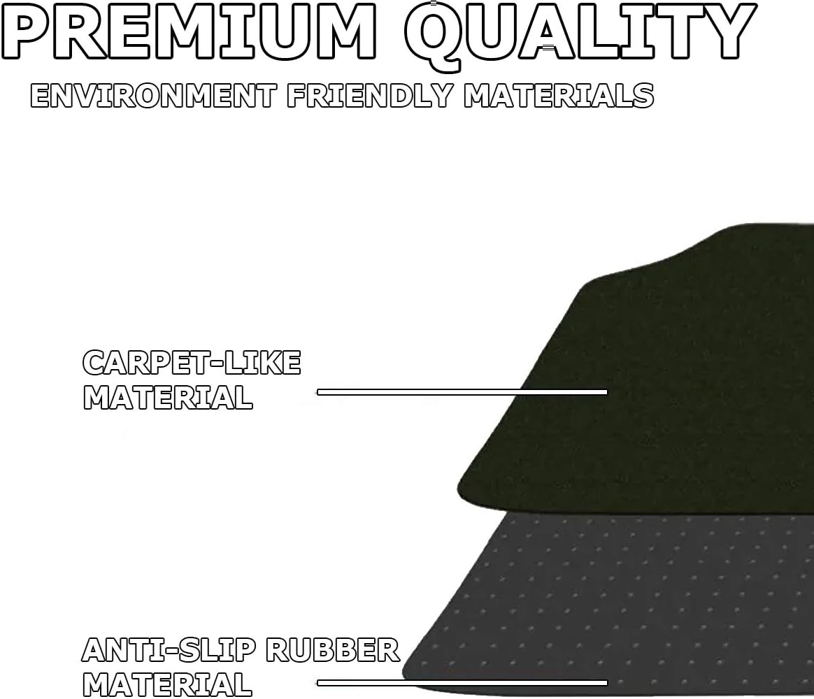 4 Piece Black All Weather Car Floor Mats I252