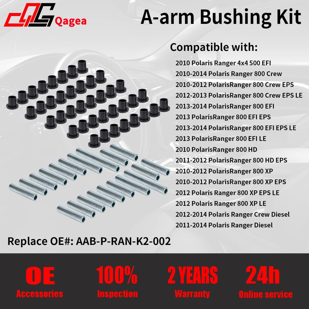 Control Arm Bushing Kit for Polaris Ranger Full Size XP 800, Pack of 2 F480006