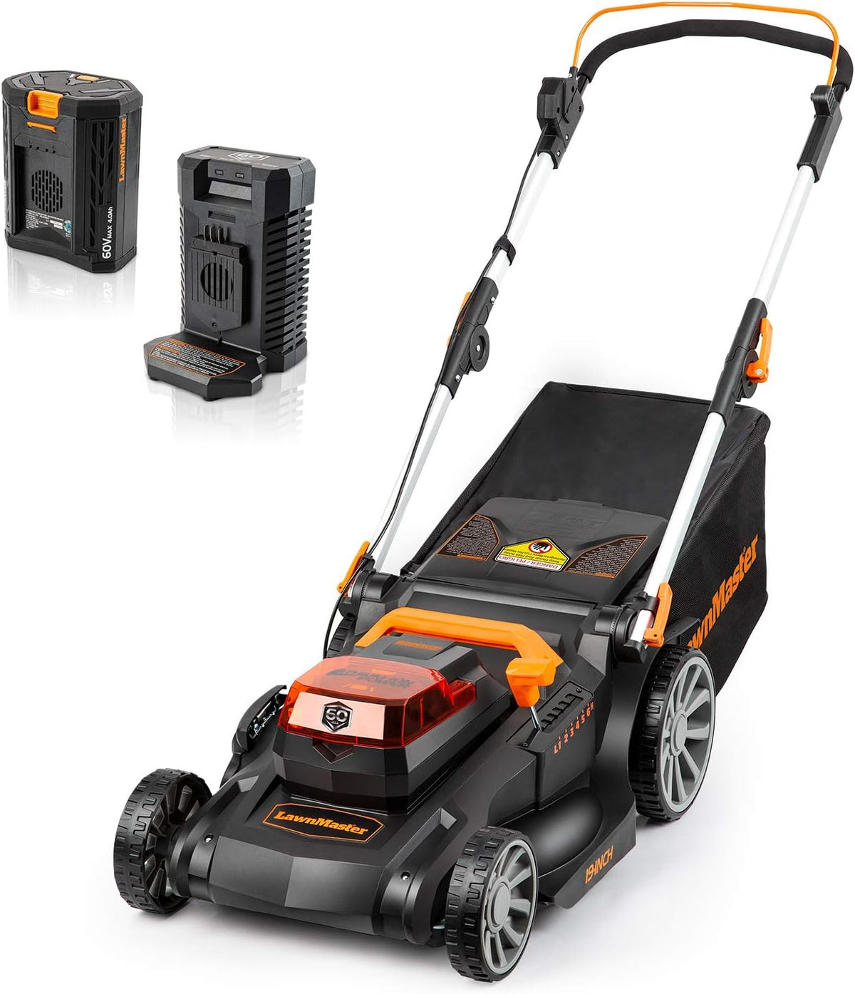 48V MAX Brushless Mower with 4.0Ah Battery and Dual Charger R52532