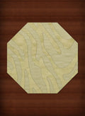 Mint Swirls Lines 8' x 8' Octagon Area Rug Y7150